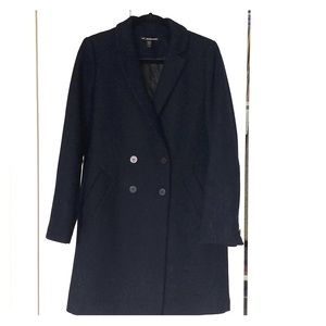 Zara navy blue tomboy coat